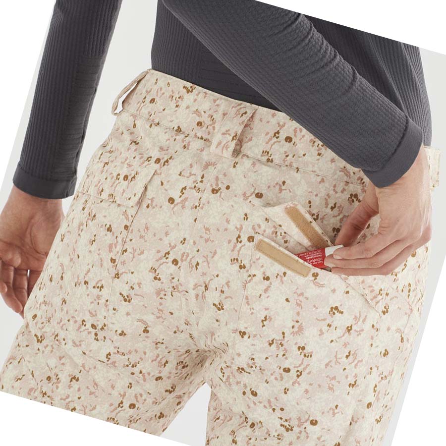 Pantalones De Esquí Salomon EDGE Mujer Beige | MX 2328YXF